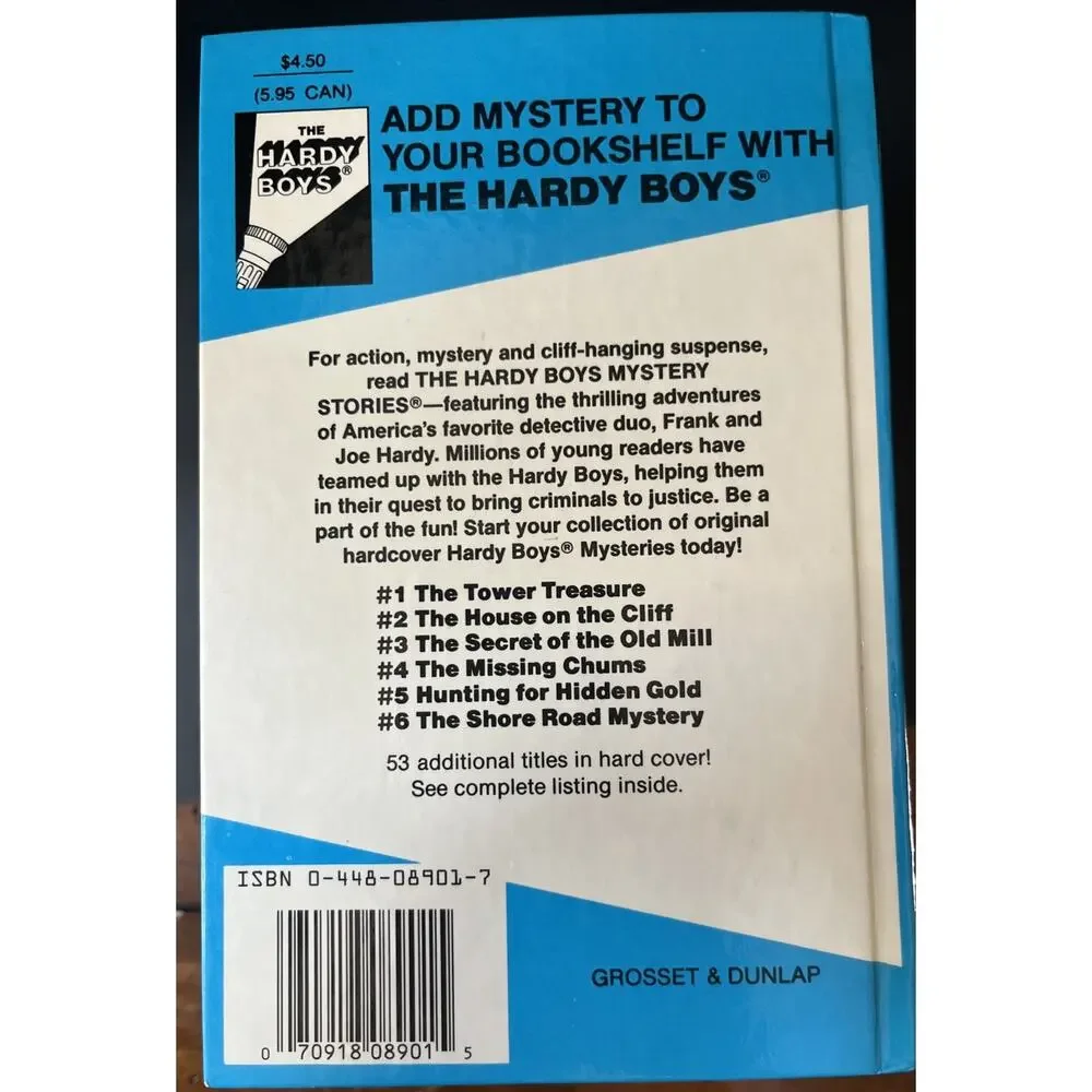 8 Hardy Boys Hard Cover Franklin Dixon Books 1-8 1991-1992 Printing